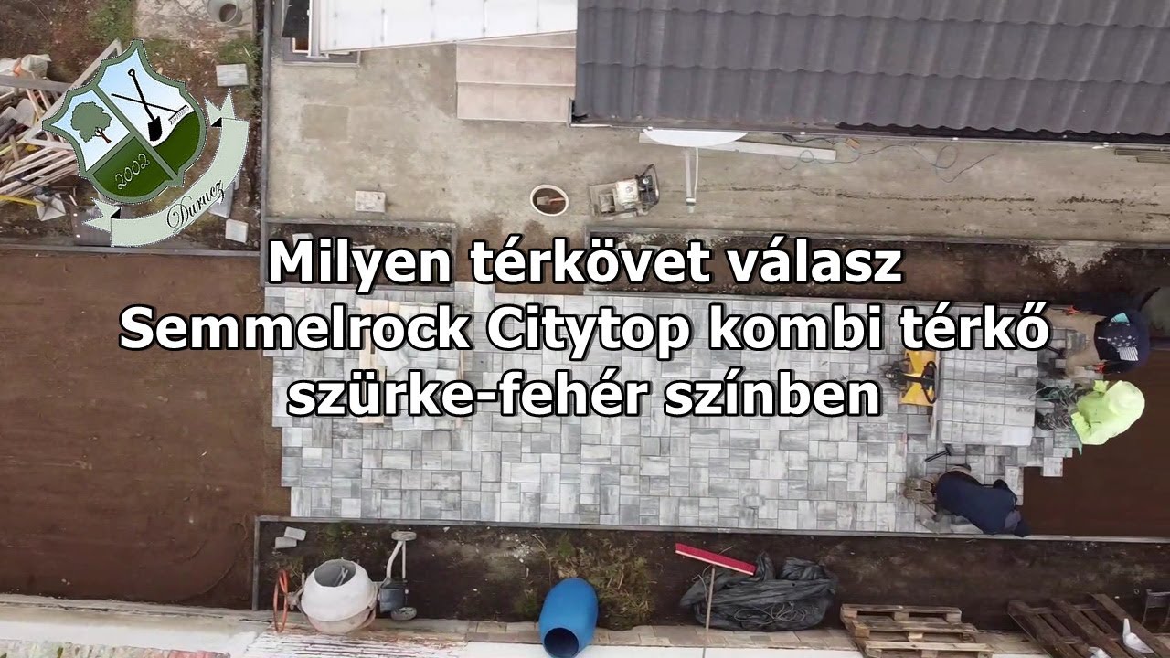 Milyen térkövet válasz - Semmelrock Citytop kombi szürke fehér színben