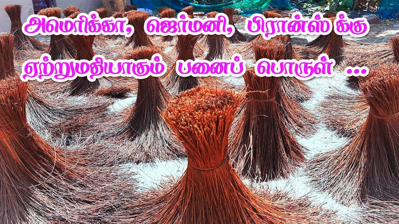 Palm Craft Export | Panai thumpu | பனை பொருள் ஏற்றுமதி |பனை தும்பு | Vilathikulam | Vilage MIx