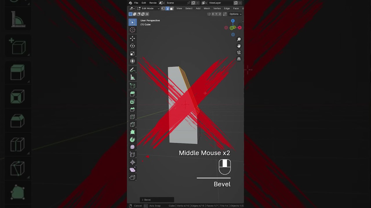 Blender Tips | How to fix bevel #blender3d #b3d #blender #bevel #tips #mykol