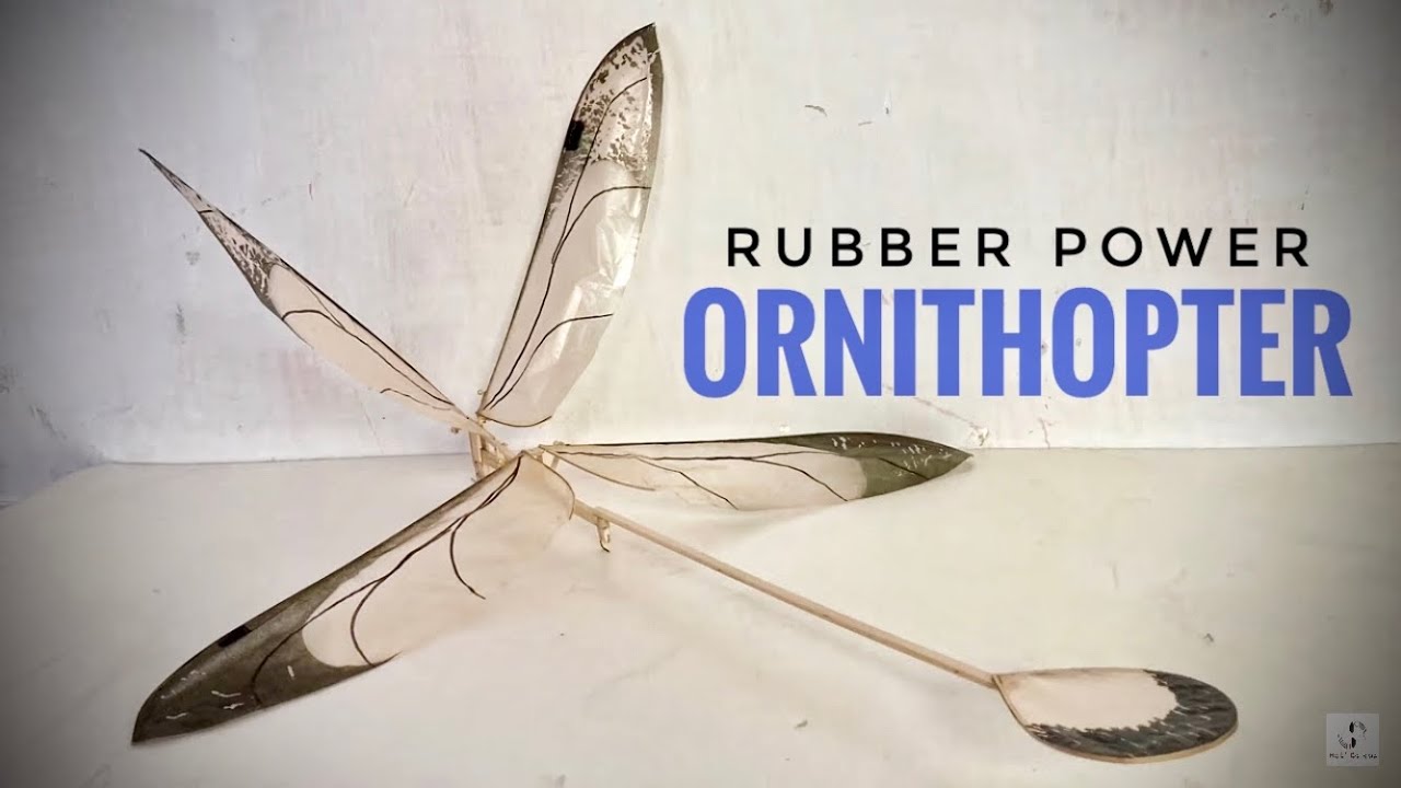 FLYING BIRD ORNITHOPTER MECHANISM RUBBER POWER