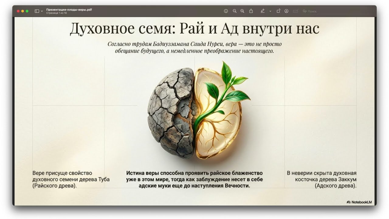 Каким образом вера создает духовный рай, а  неверия - духовный ад