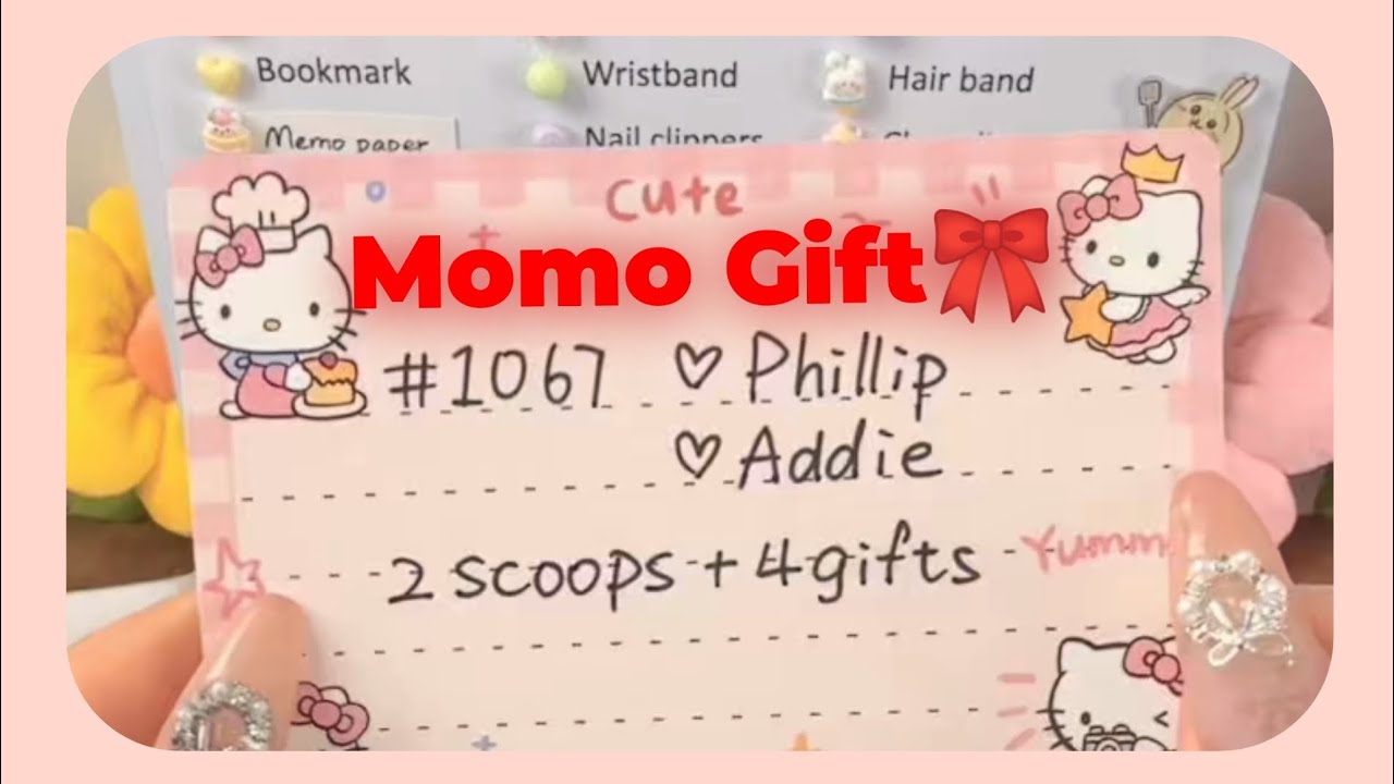 Hi! Philip💖Addie💕 2 scoop order packaging😍 Momo Gift🎀 #momogiftstore #sanrio #hellokitty #kuromi 