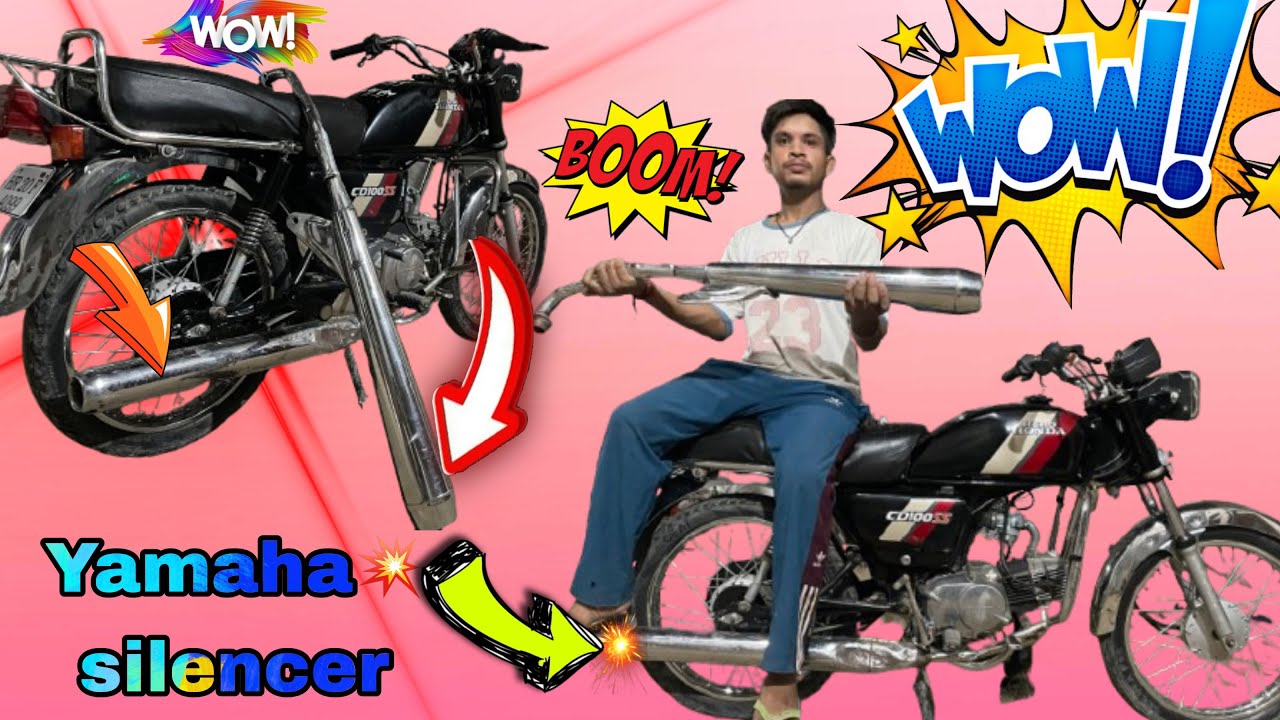 Yamaha rx100 silencer in hero honda cd100