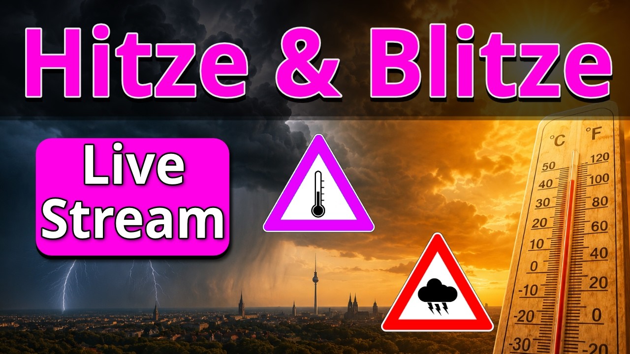 Live-Stream! Schwere Gewitter, lokal Unwetter und historische Hitzewelle