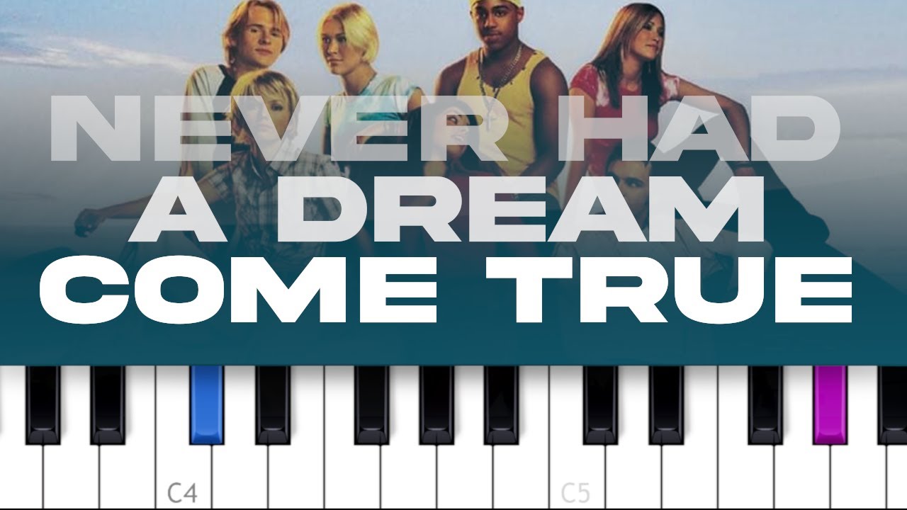 S Club 7 - Never Had A Dream Come True  (piano tutorial)