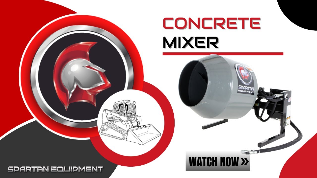 Mix On‑Site with the Spartan Professional Series Concrete Mixer Attachment | 4‑Minute Demo