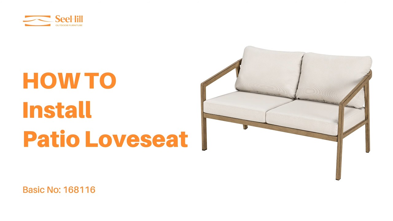 2-Seater Patio Outdoor Loveseat - C042 Assembly Video｜SeeHill