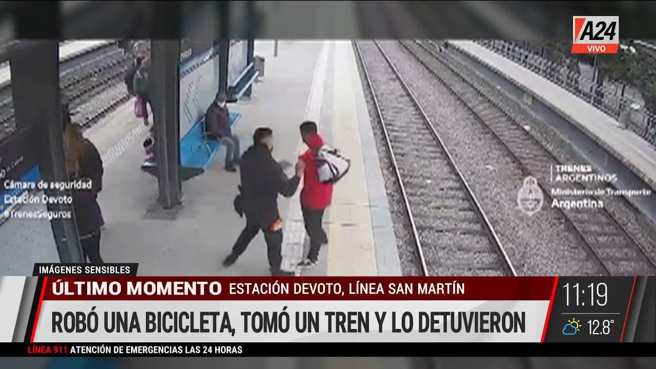 🚲 Robó una bicicleta, tomó un tren y lo detuvieron I A24