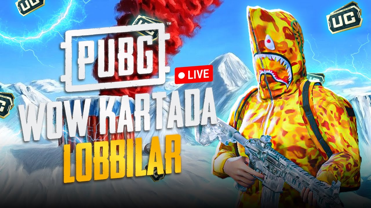 PUBG Wow kartada Lobbilar qilamiz Go Live