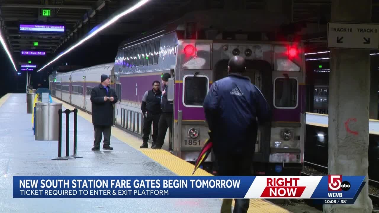 New fare gates at South Station go into effect Tuesday