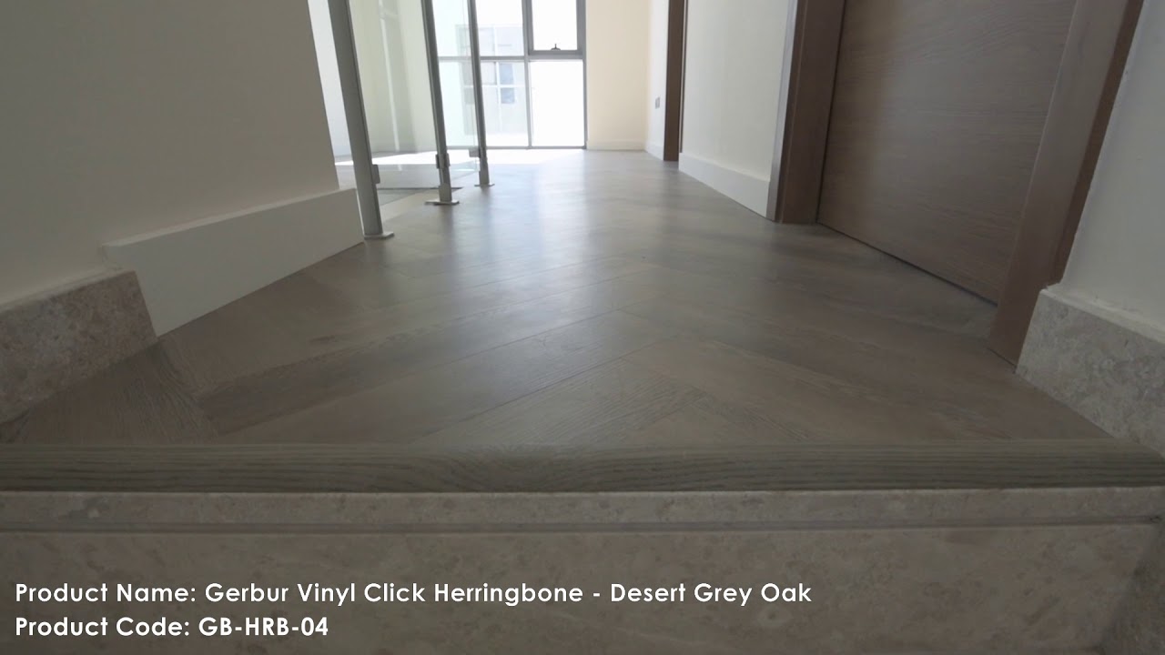 Herringbone Vinyl Click - Gerbur - Desert Grey Oak