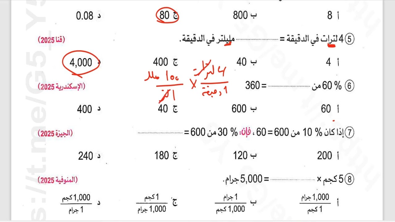 مراجعة هامه جدا جدا علي الوحدة (10)🔥الصف السادس الابتدائي🔥ترم ثاني 2026🔥منهج شهر مارس🔥