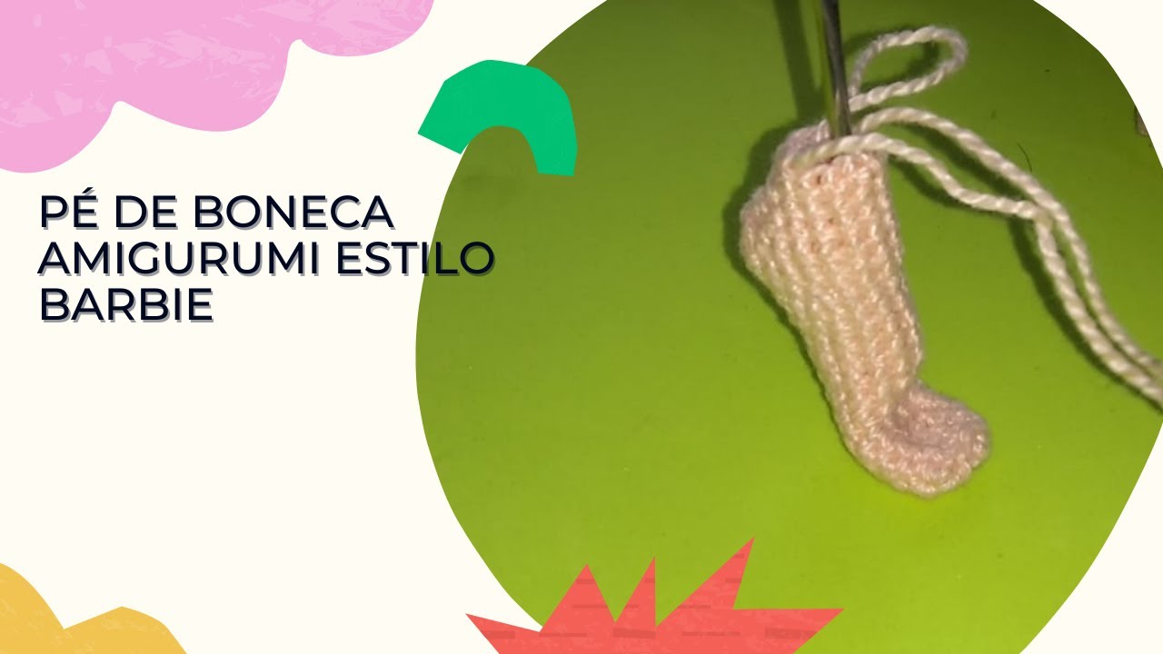 pé de boneca amigurumi estilo barbie