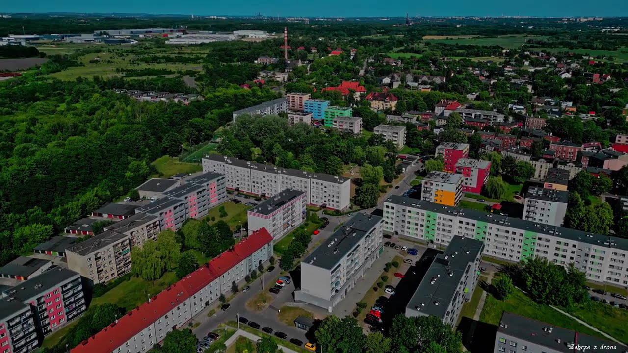 Zabrze z drona - Mikulczyce widok okolicy