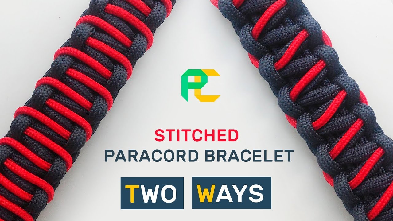 Stitched paracord bracelet — 2 simple ways