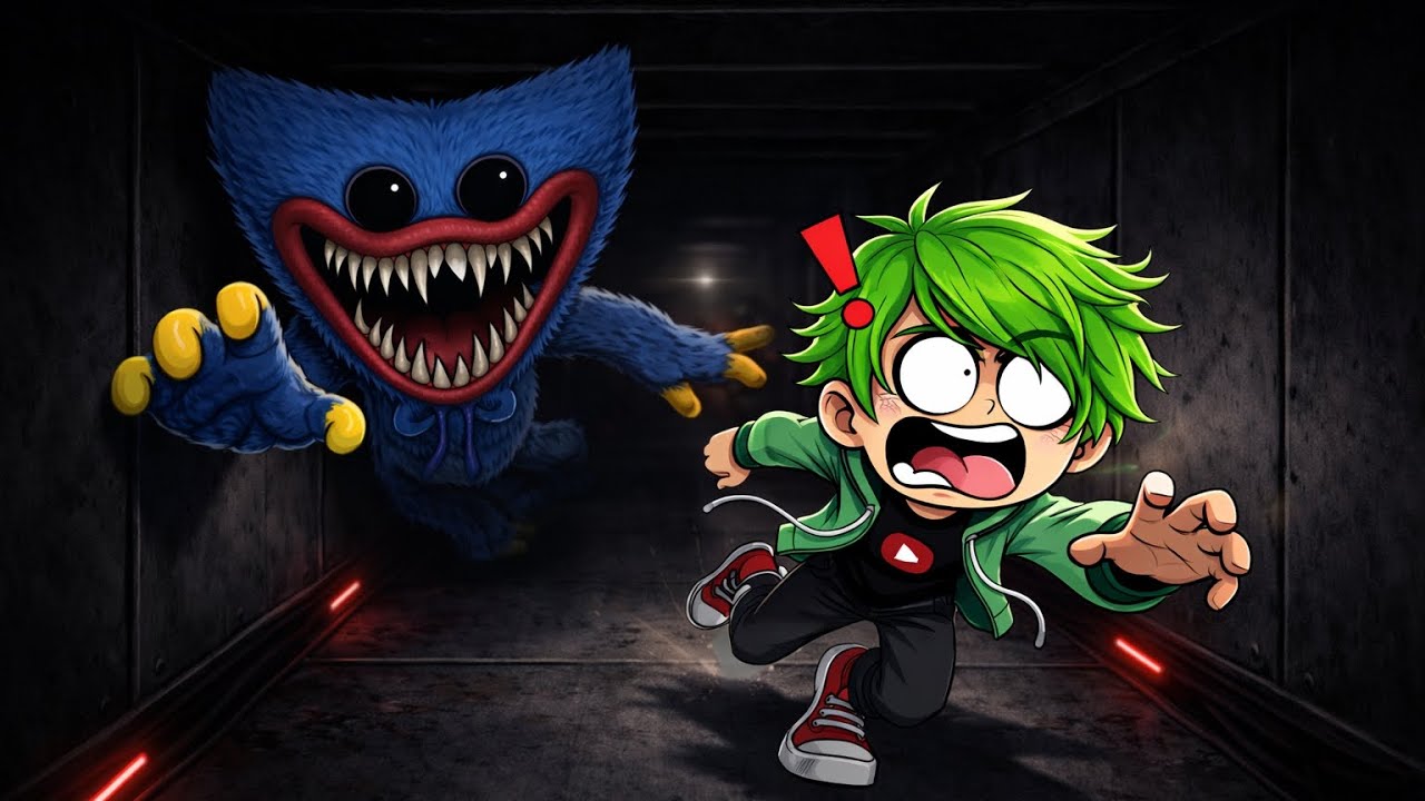 Escapando de huggy wuggy en Roblox Nadie se escapa de la fábrica de playtime 🔵💀