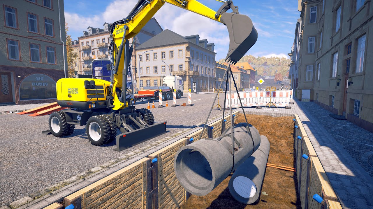 Public Works👷‍♂️Gameplay🚧 Pipeworks E.U Map 🚧Construction Simulator 23