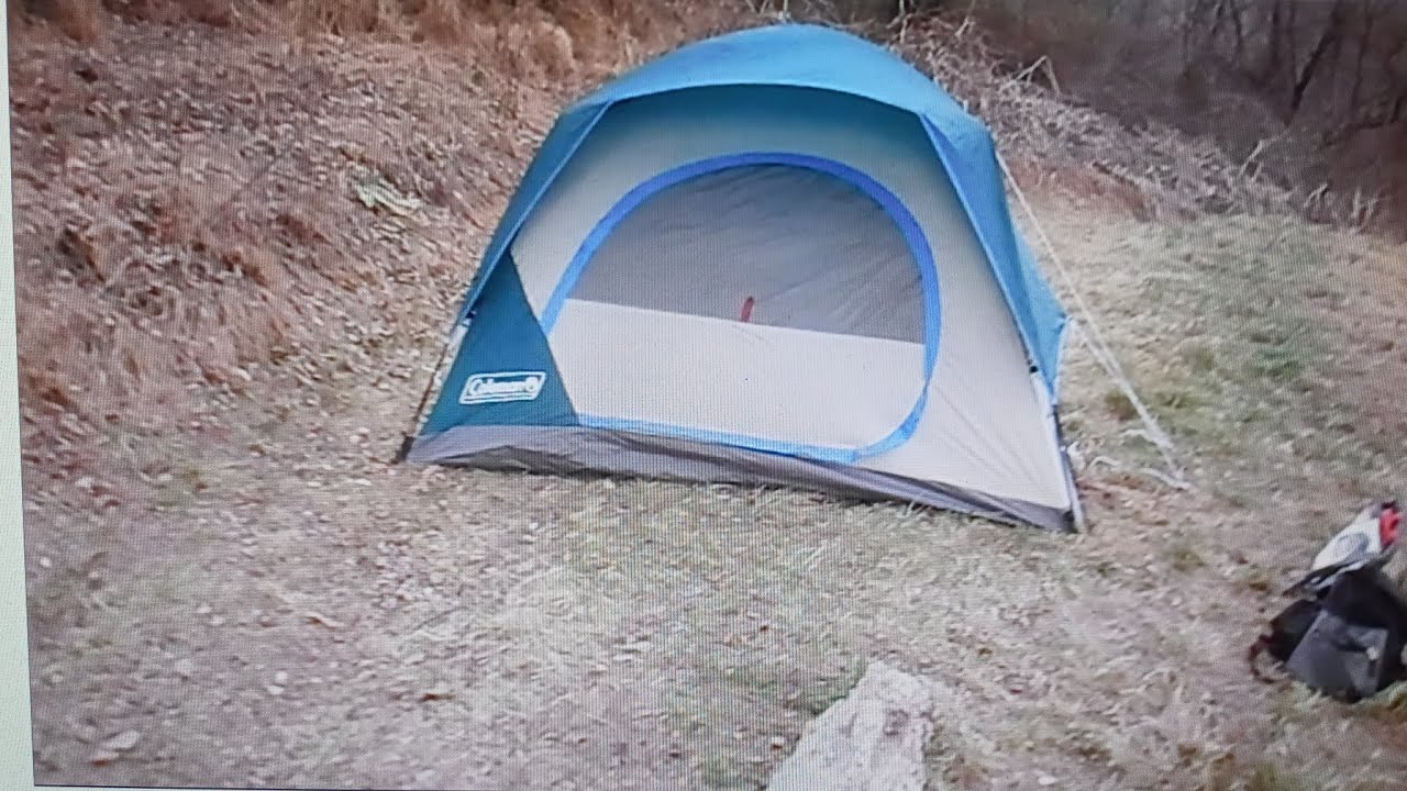 Coleman 4 person sky dome tent review overnight in below freezing temperatures