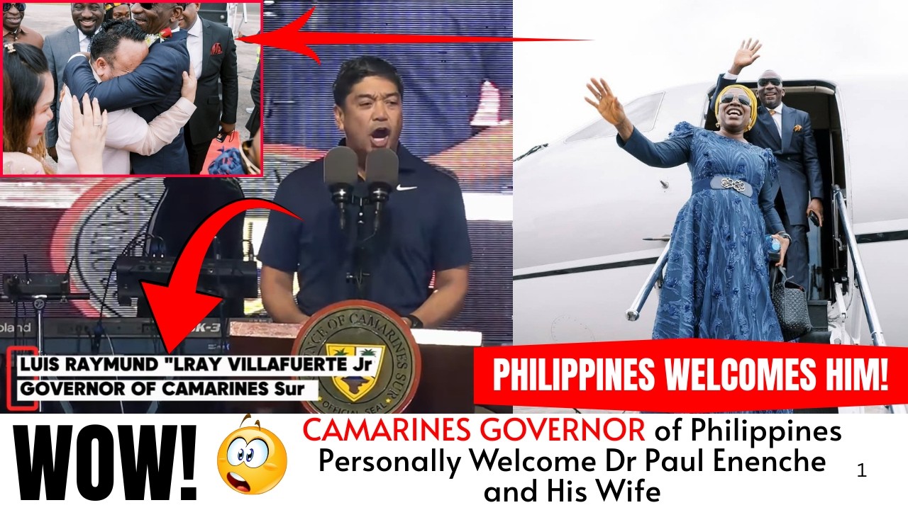 Dr Paul Enenche Arrives Philippines as Camarines Governor Gives Official Welcome