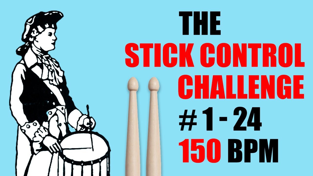 Stick Control Challenge #1-24 150bps for drummers