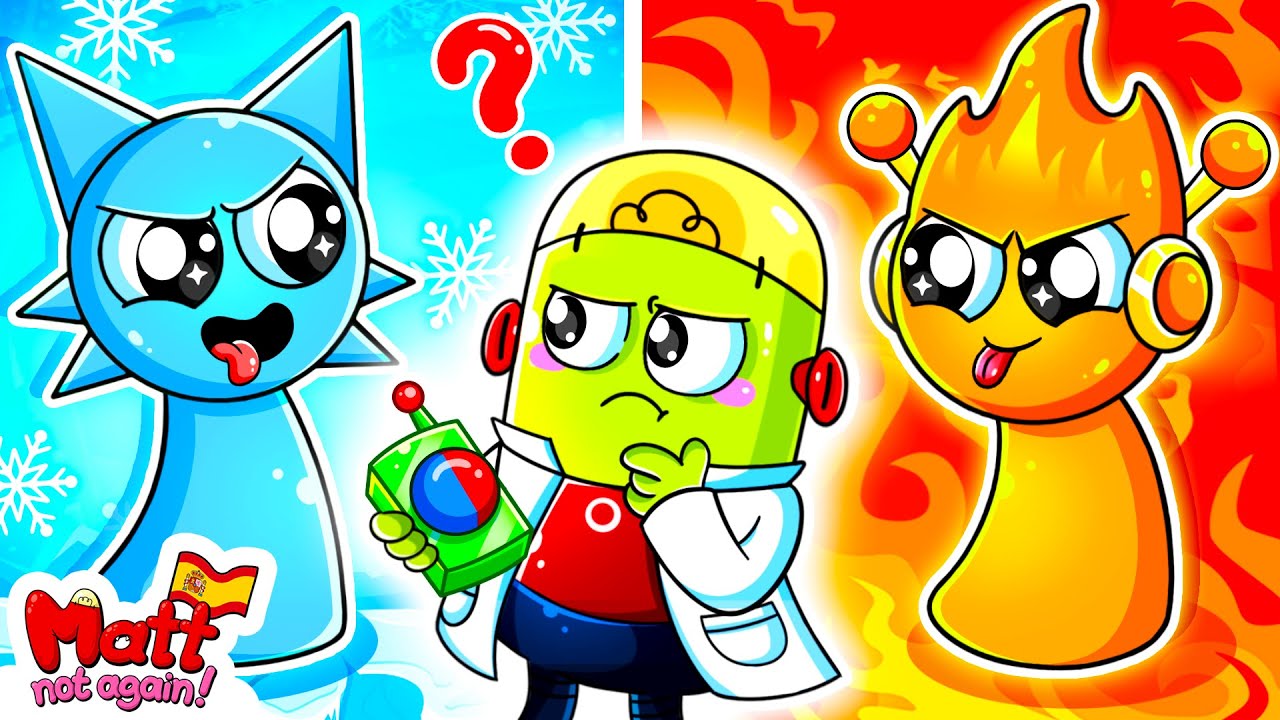 Desafío Sprunki Caliente vs. Frío 🔥❄️Matt Elige Fuego vs. Hielo | Dibujos Animados Para Niños Matt