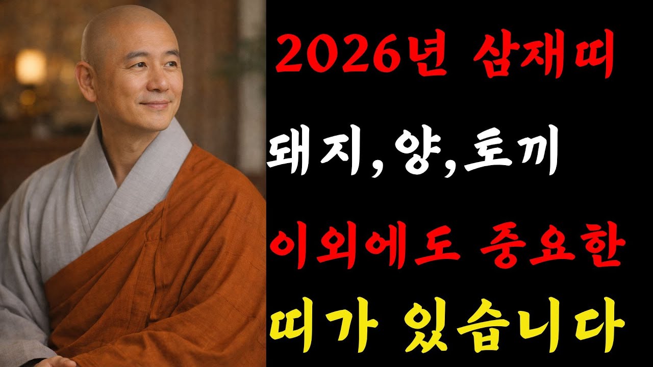 2026년 삼재띠 이외에도 조심해야 할 띠가 있습니다 | 스님지혜 | 불교 | 인생명언 | 온화한 삶 | 무소유 |