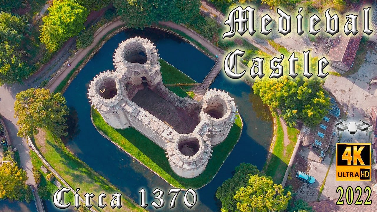 Medieval Castle with Moat || English Civil War || 4K UHD
