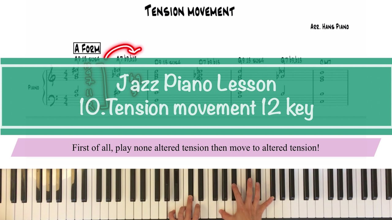 Jazz piano lesson 10 Tension Movement 12key/ Free Transcription /arr. Hans Piano