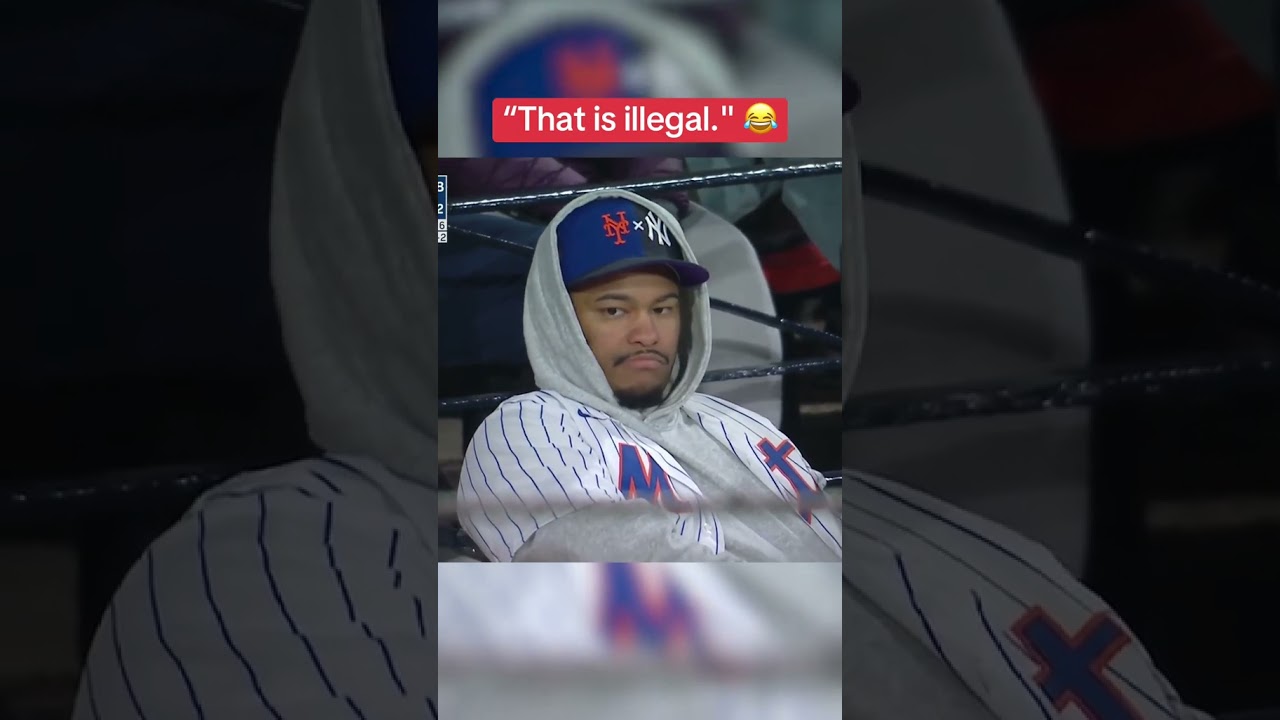 This fan really had a Mets AND Yankees hat as one 😯