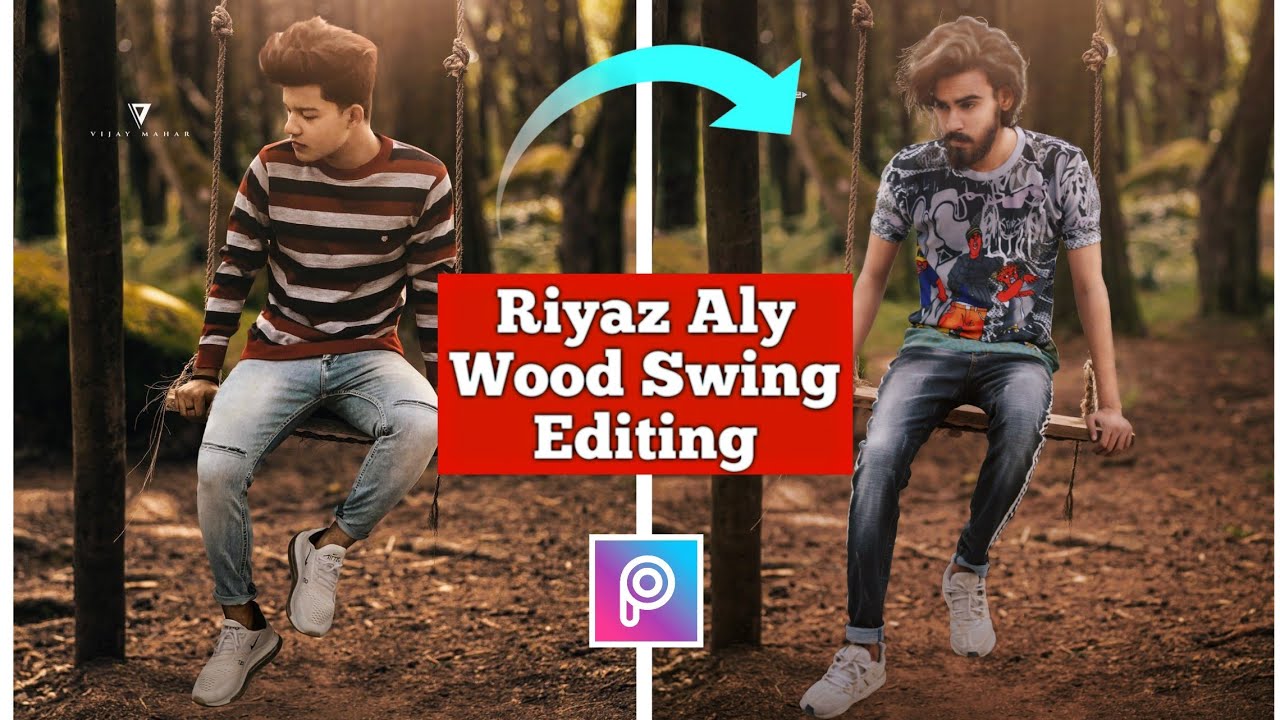 Wood Swing 1st Editing Of Riyaz Aly Photo By Vijay Mahar In Picsart | With Tips & Trick