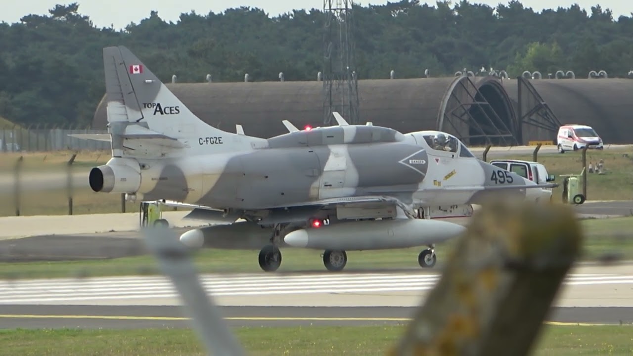 Top Aces Skyhawk A4N at RAF Lakenheath Ex Cobra Warrior 14th September 2023. #skyhawk #raflakenheath