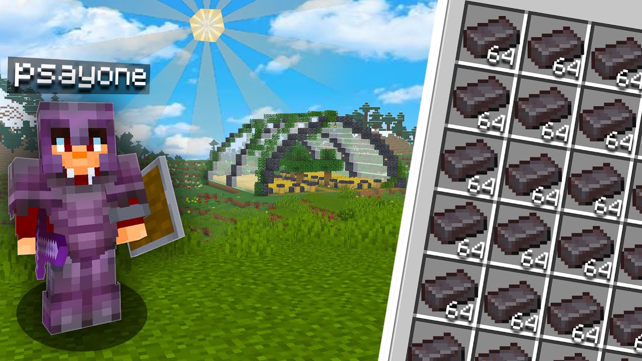 J'ai enfin OBTENU le FULL STUFF NETHERITE sur ma SURVIE en 1.21.11 ! (construction d'une serre)