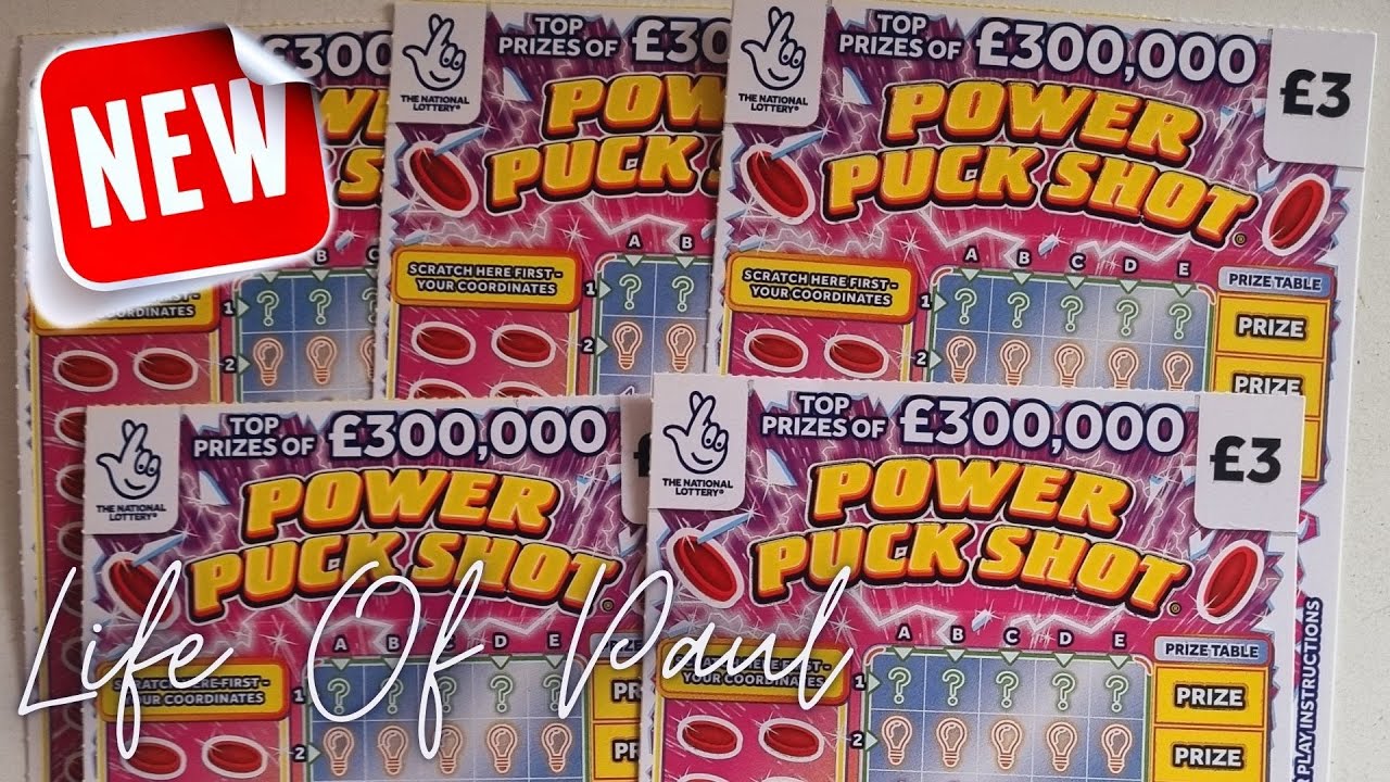 New £3 Lottery Scratch Cards. £15 of the Power Puck Shot scratch cards.