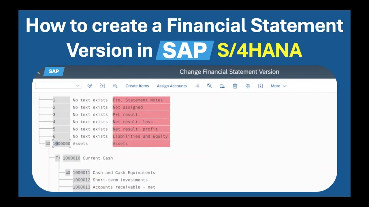 Как создать версии финансовой отчетности в SAP S/4HANA | Транзакция OB58
