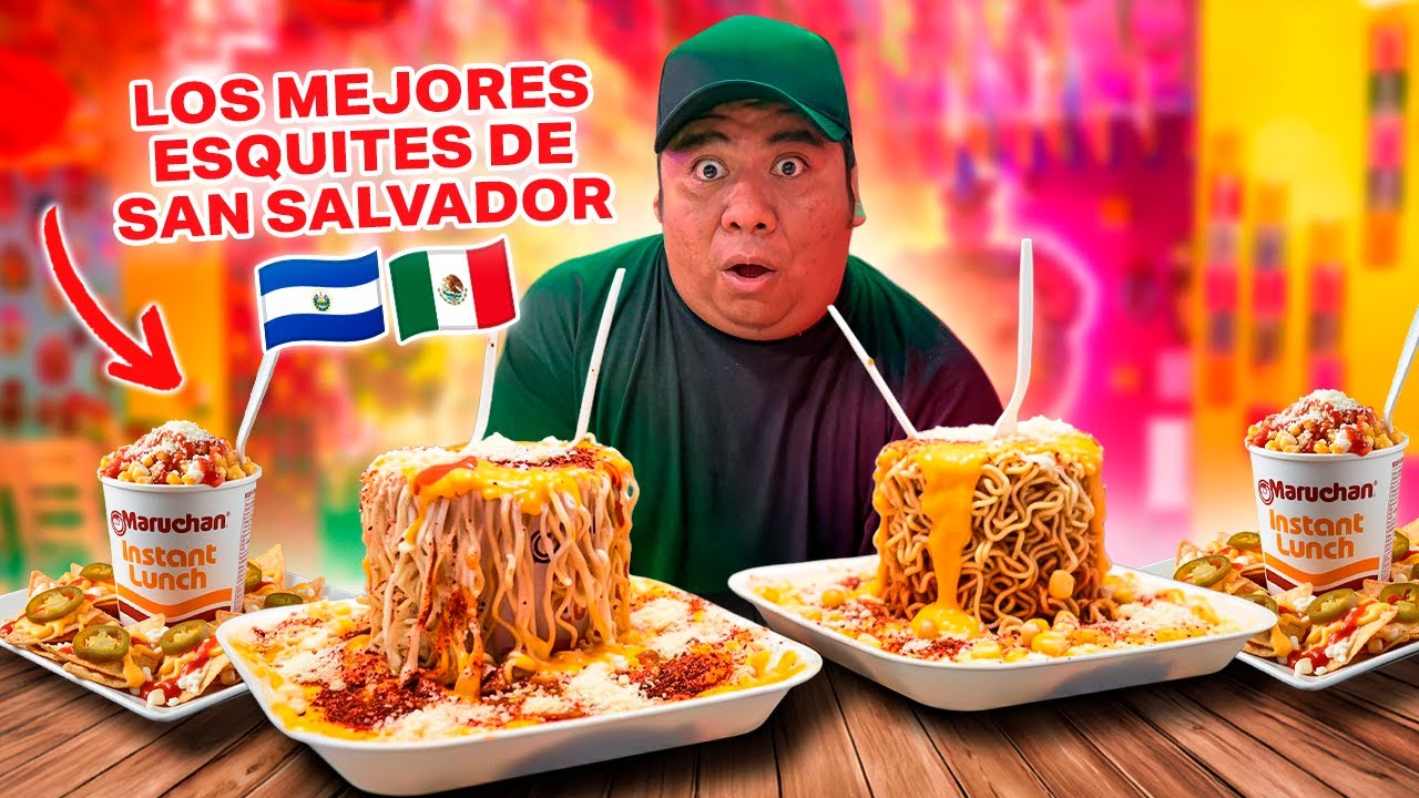 PROBANDO la COMIDA CALLEJERA del CENTRO de SAN SALVADOR *esquites locos*&nbsp;🤤
