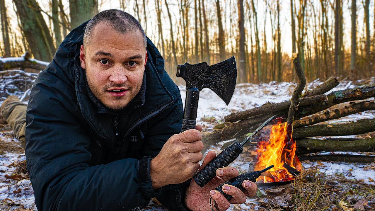 9 in 1 SURVIVAL MULTITOOL im TEST | Axt, Messer, Feuerstahl, Kompass und mehr