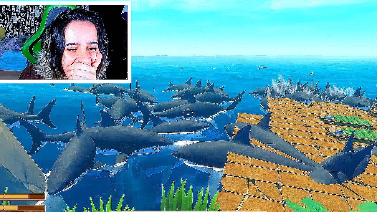 joguei Raft... Porém com 10.000 Tubarões rodeando meu barco!!!!!