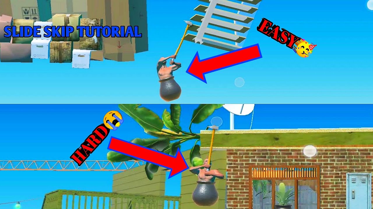 HOW TO DO SLIDE SKIP I. GETTING OVER IT|GOI TUTORIAL 🥳🥳🥳🥳🥳