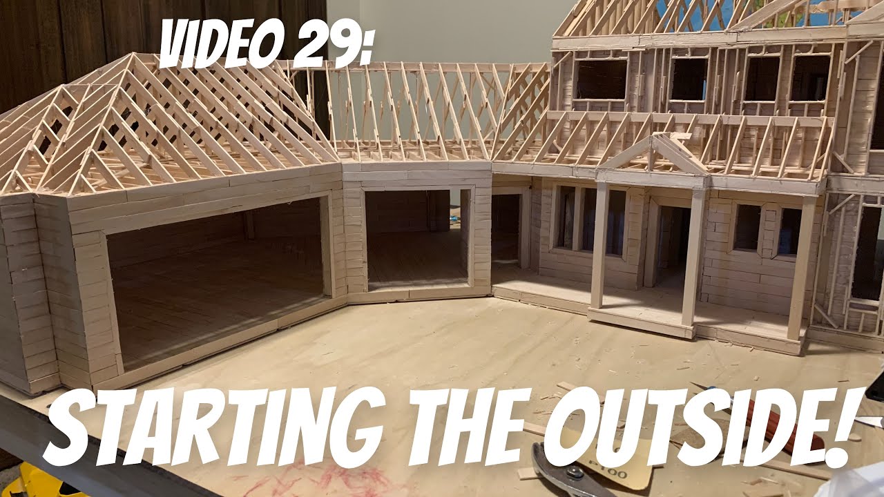 Popsicle Stick House Construction | video 29