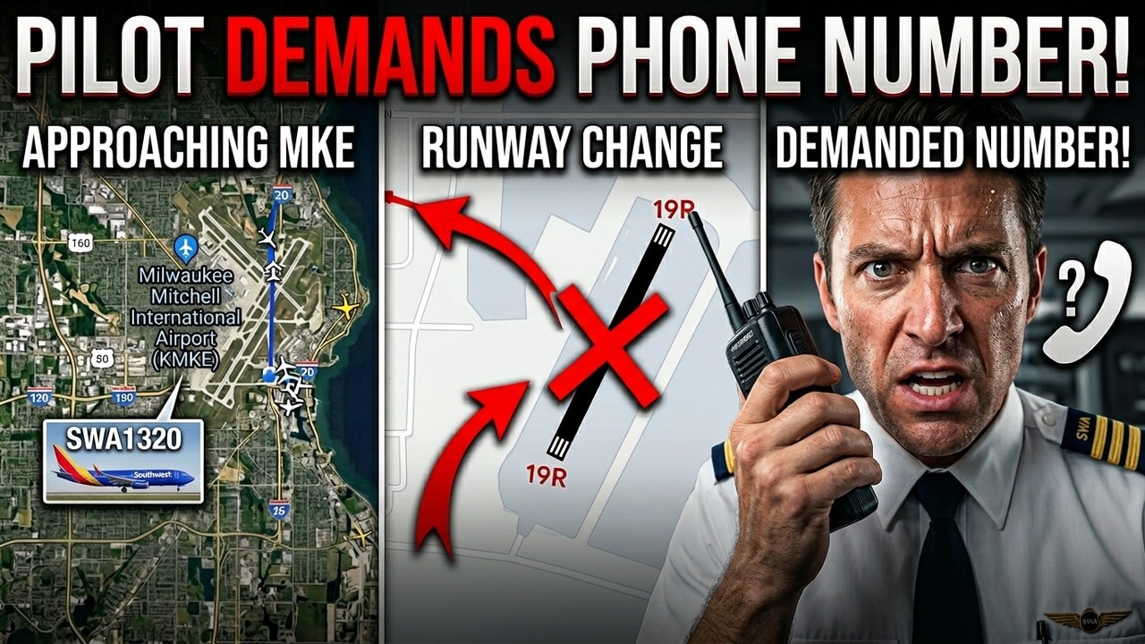 Late Runway Change → Southwest Pilot Demands Phone Number Live on Frequency. REAL ATC