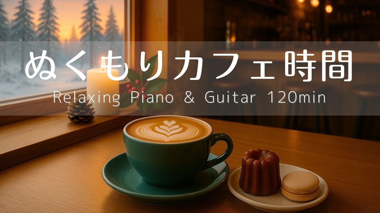 【癒し・作業用BGM】ぬくもり感じるカフェ時間☕️❄️| Relaxing Piano & Guitar – ギター＆ピアノのリラックス音楽｜集中・読書・勉強用