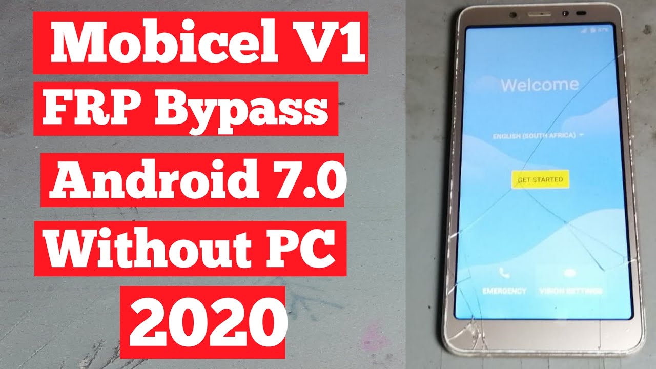 frp bypass Mobicel V1 Android 7.0 Without PC