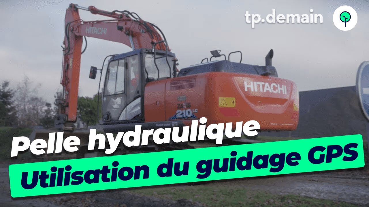 Utilisation du guidage GPS sur une pelle hydraulique