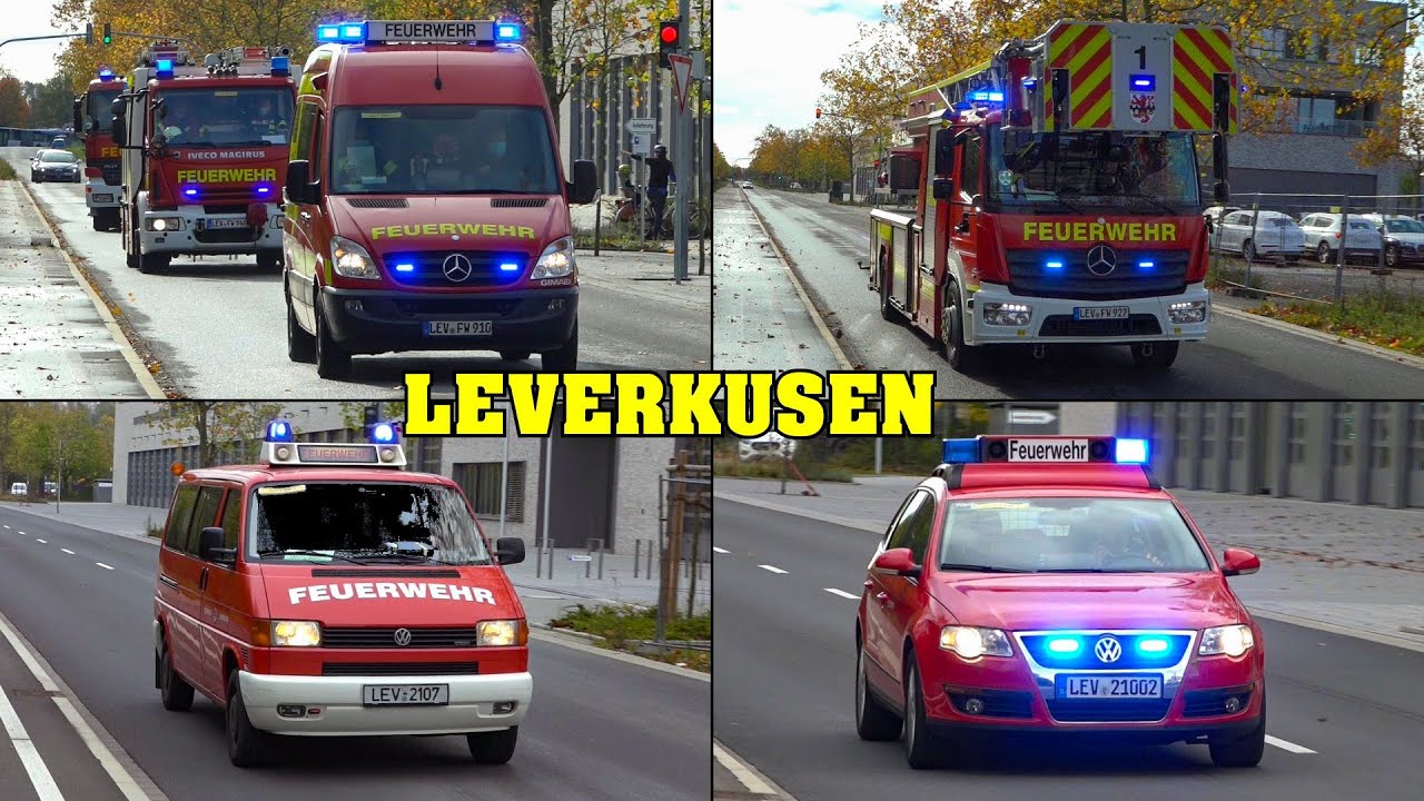 [NEUE FEUERWACHE] - Feuerwehr LEVERKUSEN | Einsatzfahrten Löschzug, GW-Tier & mehr!
