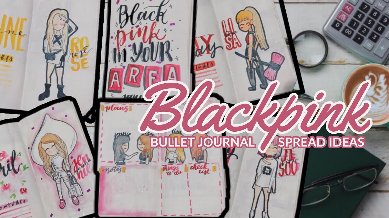 BLACKPINK 🖤💗 MINI HAND DRAWN PLANNER 12 | KPOP BUJO IDEAS WITH ME | DIY PLANNER