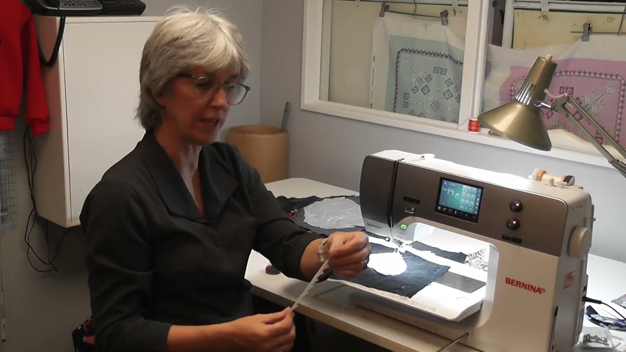 Free Hand Lace stitching using #44C bernina foot