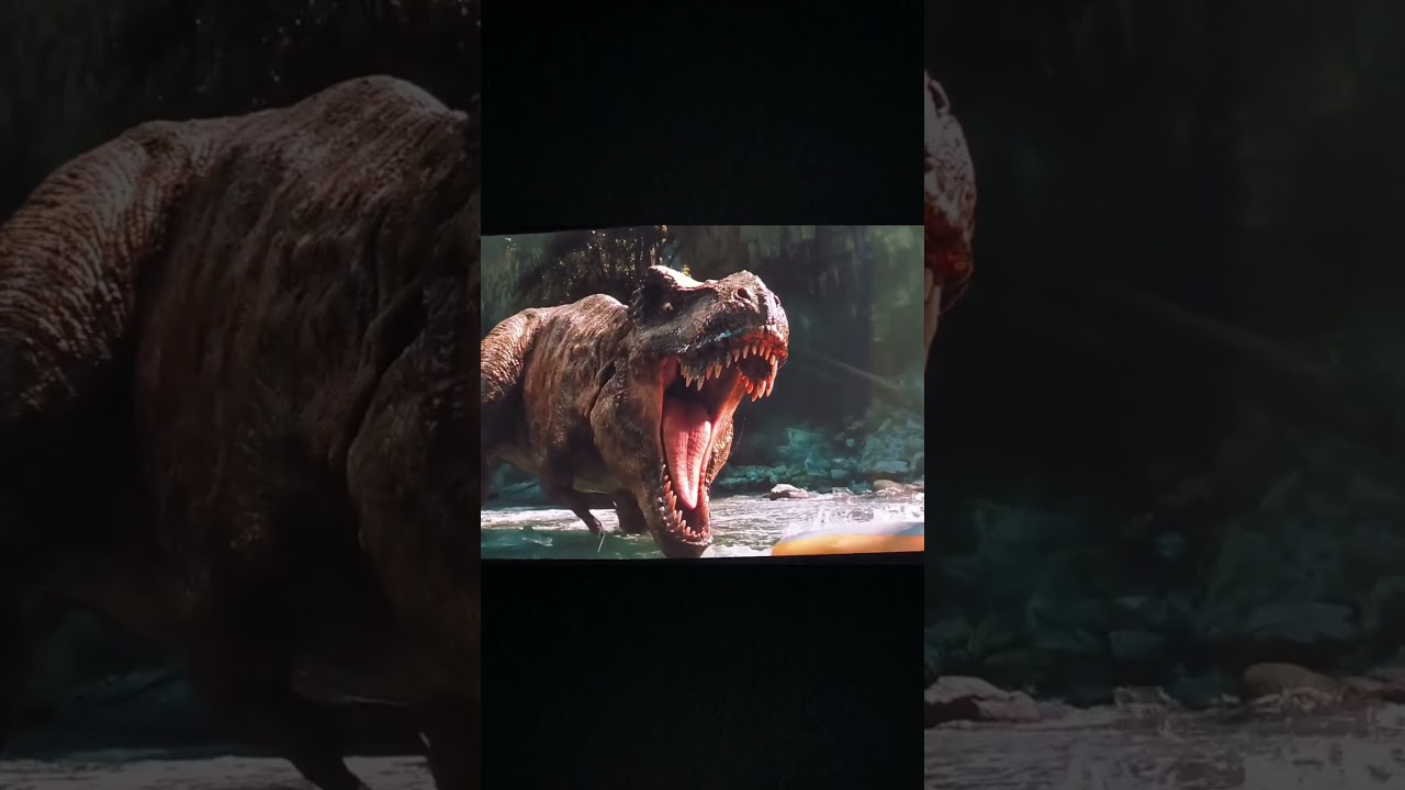 EPIC T-REX ROAR from Jurassic World Rebirth #tyrannosaurusrex #jurassicworldrebirth #jurassicworld