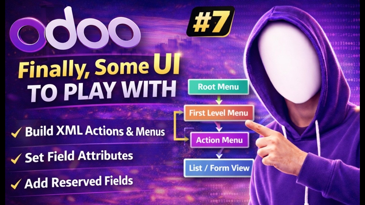Build Odoo Menus & Actions from Scratch | Real Estate Module Tutorial | video #7