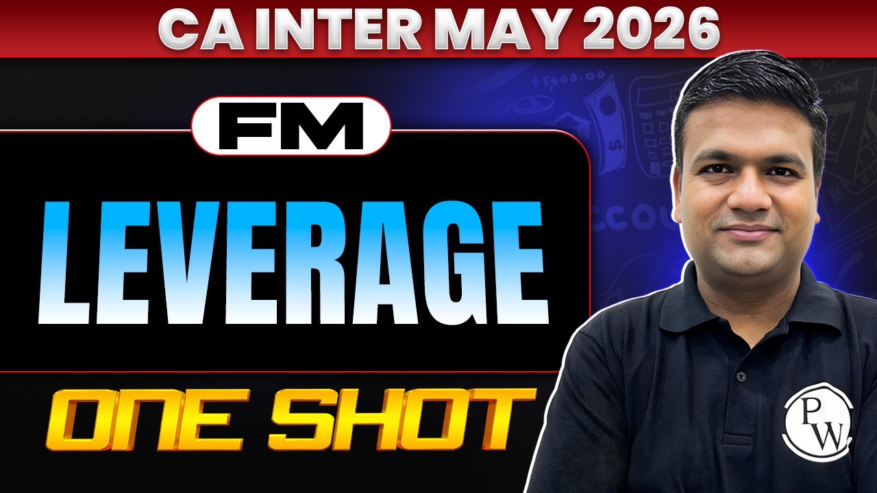 CA Inter FM: Leverage | FM Revision | One Shot | CA Inter May 2026 | CA Sunil Keswani