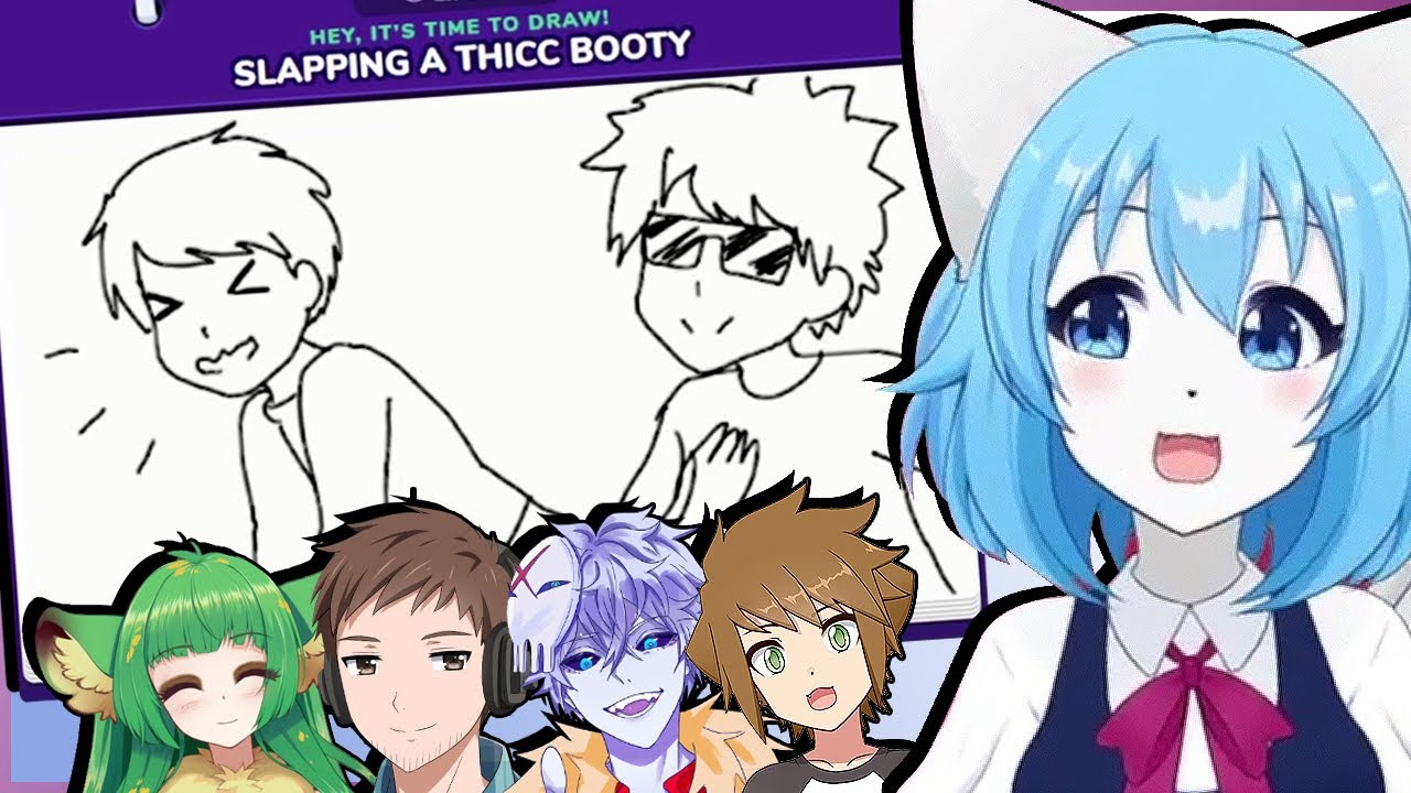 Chaotic Gartic Phone Collab ft. Wolfychu, Nuxtaku, Haruka, Lost_Pause and More!